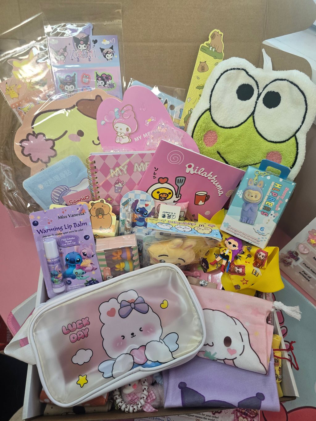 Non-picky Scoop $29.99- A mix of Characters. Hello Kitty & friends,  Capybara,  Stitch, Disney, Kawaii & Non-character items.