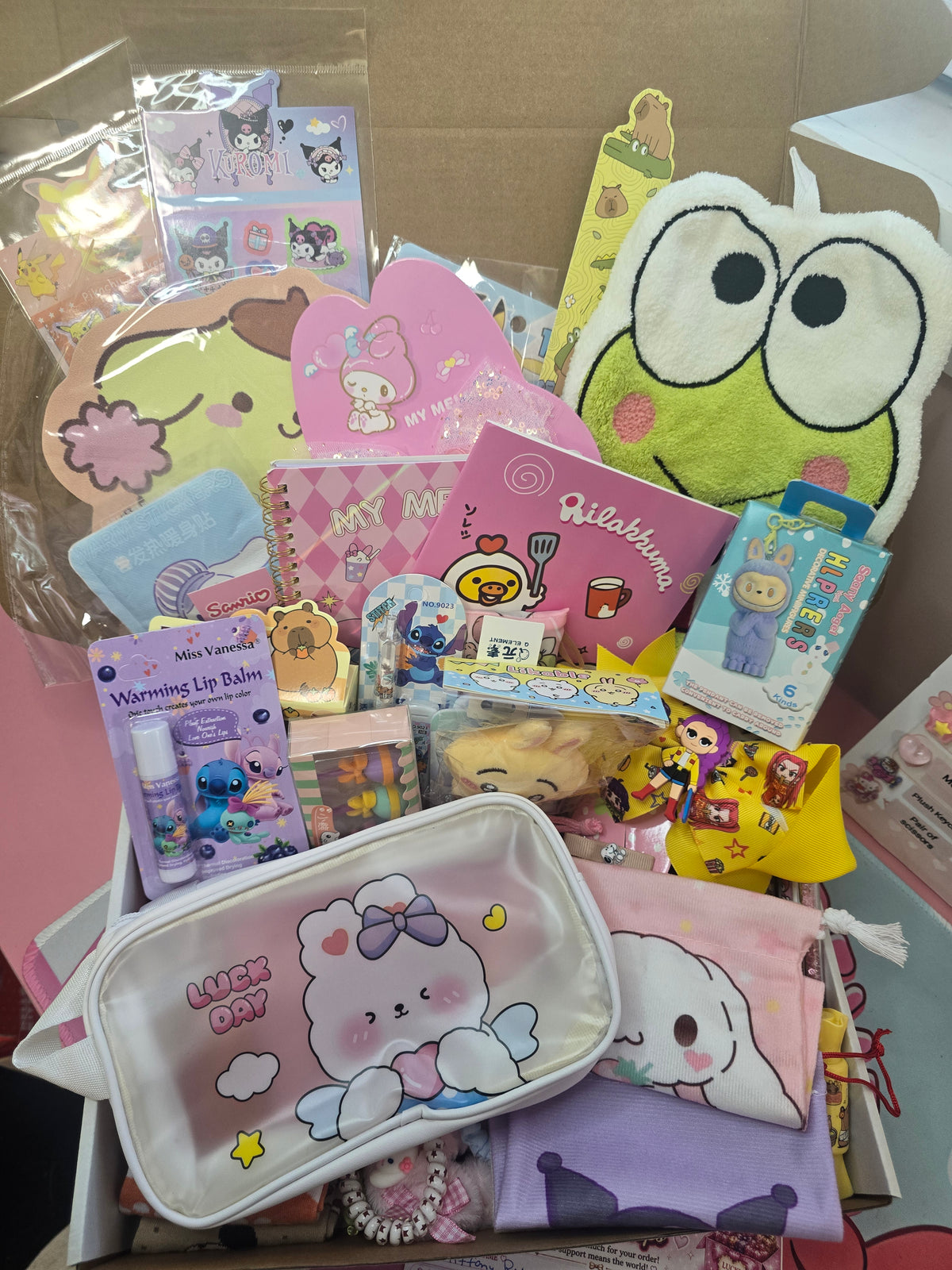 Non-picky Scoop $29.99- A mix of Characters. Hello Kitty & friends,  Capybara,  Stitch, Disney, Kawaii & Non-character items.