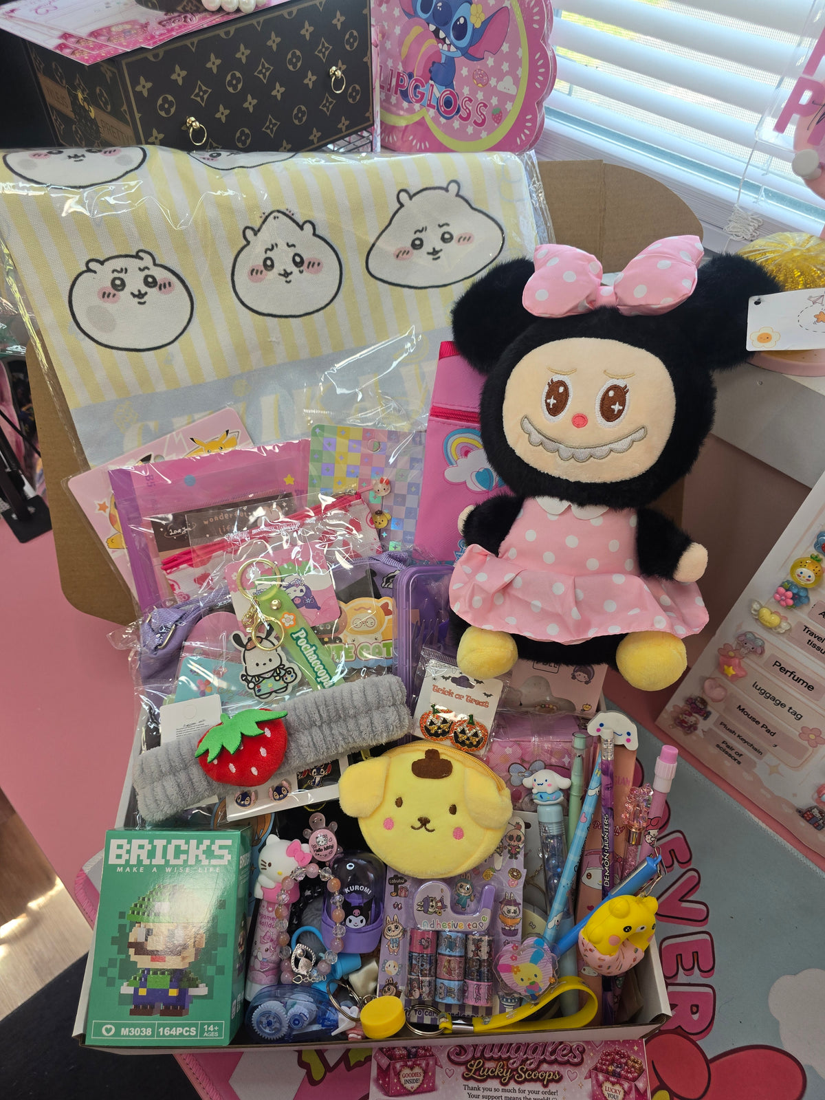 Non-picky Scoop $29.99- A mix of Characters. Hello Kitty & friends,  Capybara,  Stitch, Disney, Kawaii & Non-character items.